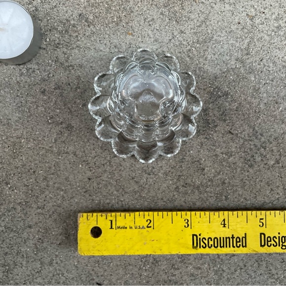 Vintage.MADE IN ITALY. Two Glass Candle Stick Holders - Picture 8 of 8